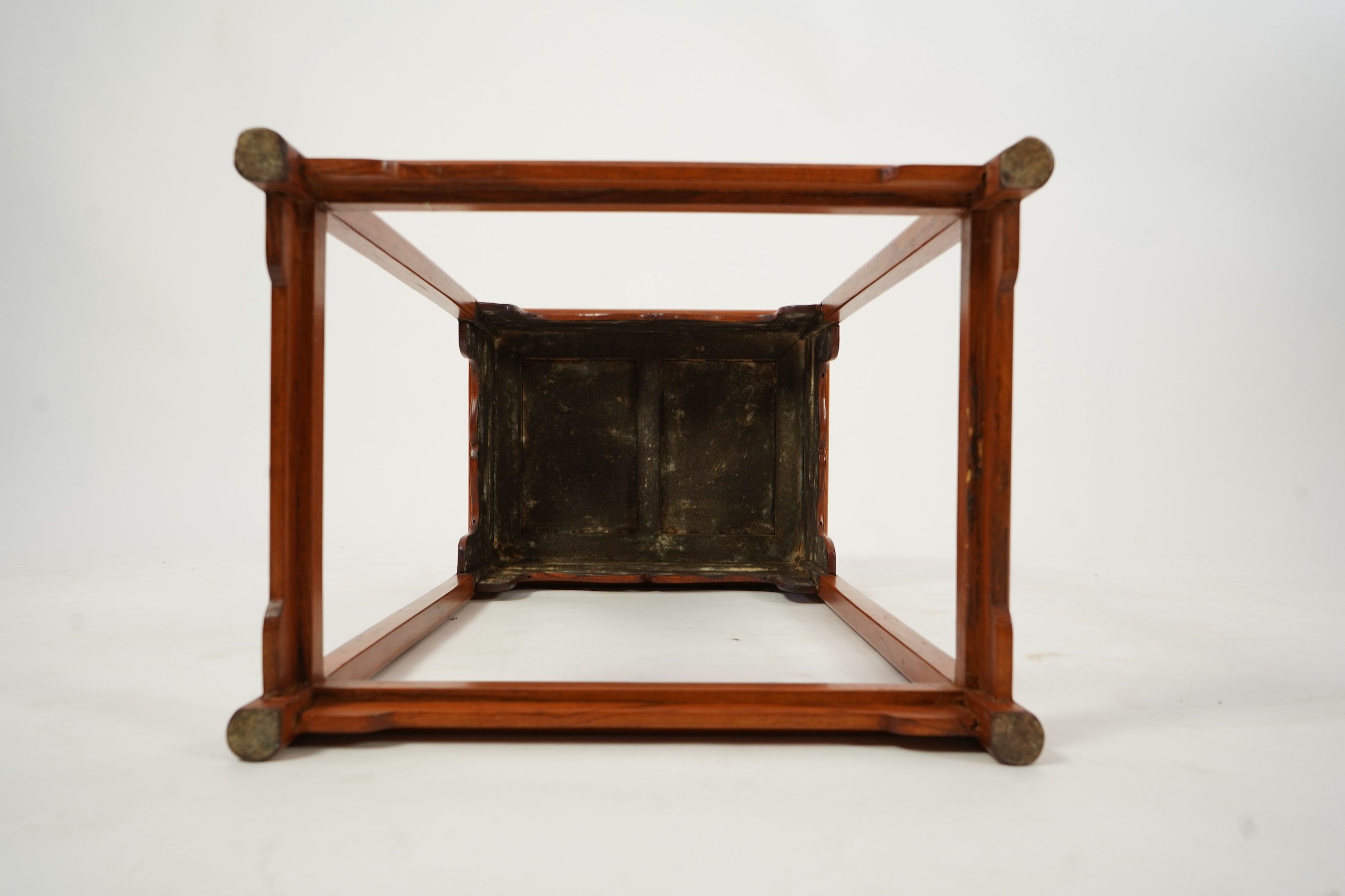 A Chinese huanghuali incense stand, 19th/20th century